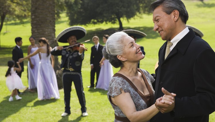 Couple dancing at quinceanera