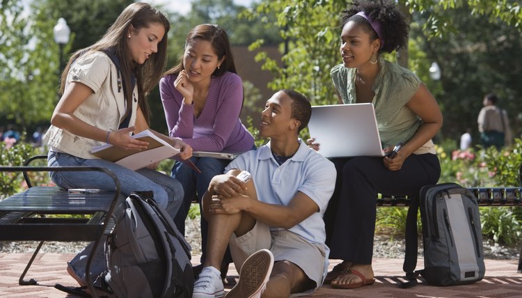 Students on campus