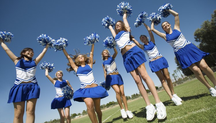 Cheerleading Squad Performing Cheer