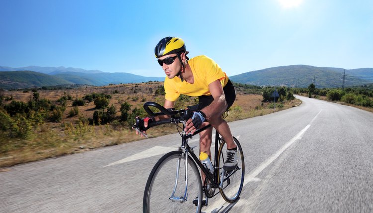 Cyclist riding a bike