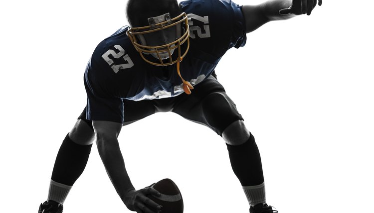 center american football player man silhouette