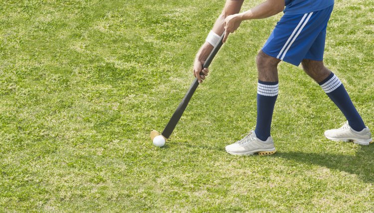 Hockey player in a field