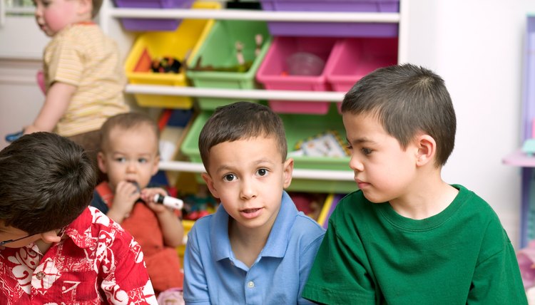 Kindergarteners improve oral language skills by interacting with peers.