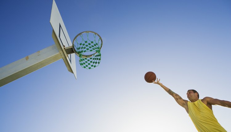 Man playing basketball