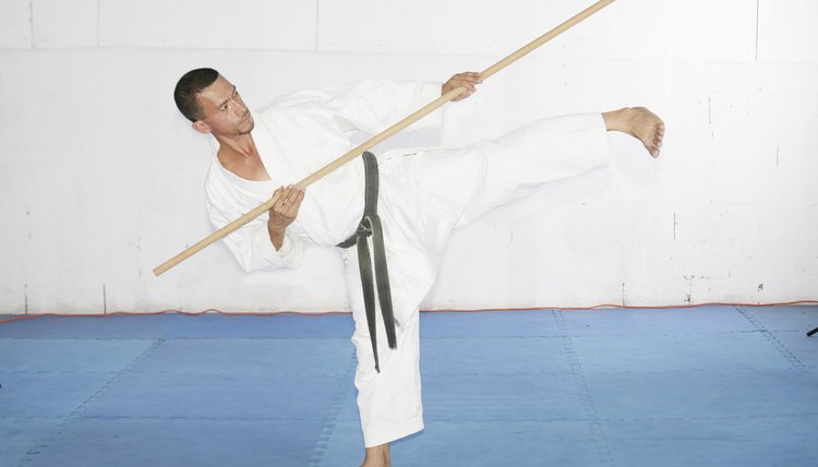 Man in shotokan karate