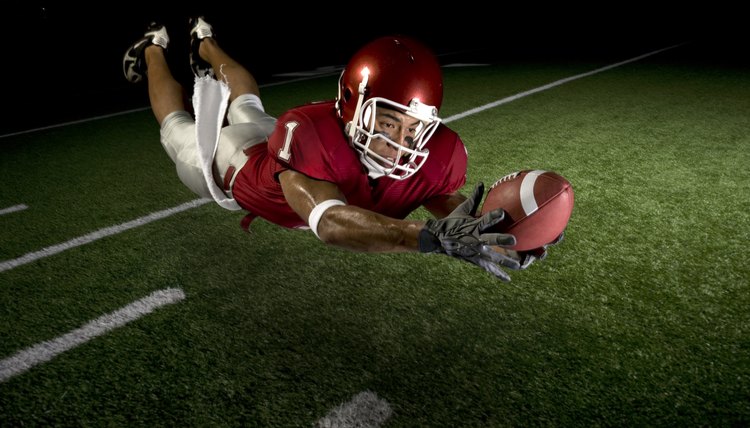 Wide Receiver Making a Diving Catch