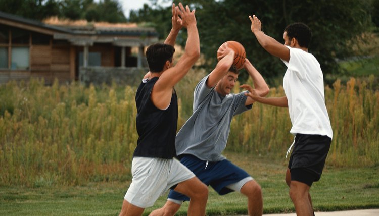 Friends Playing Basketball