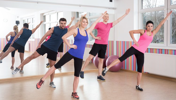 Aerobics on fitness classes