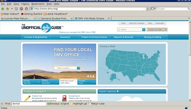 DMV.org homepage