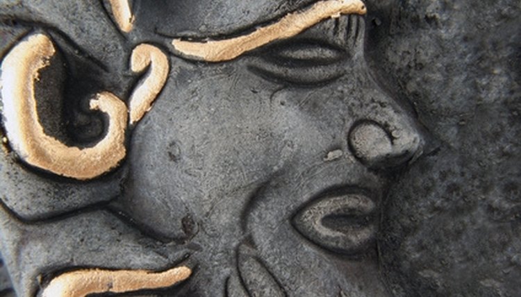 Frame a detailed piece of Aztec art.