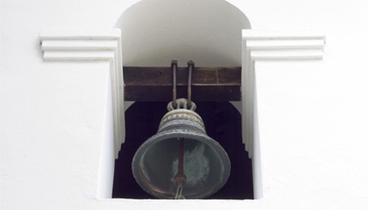 Look for details such as bell towers.