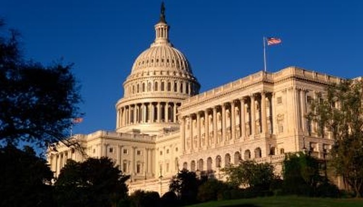 Congress meets in the Capitol Building.