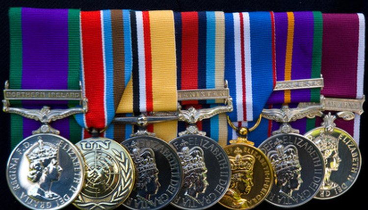 Full-sized medals are mounted differently than miniature medals.