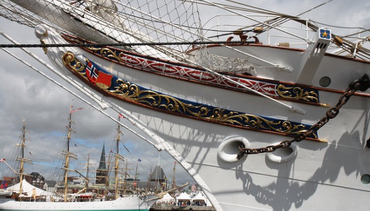 The bow or head of the sailing ship.