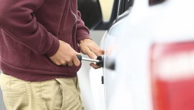 Man stealing car