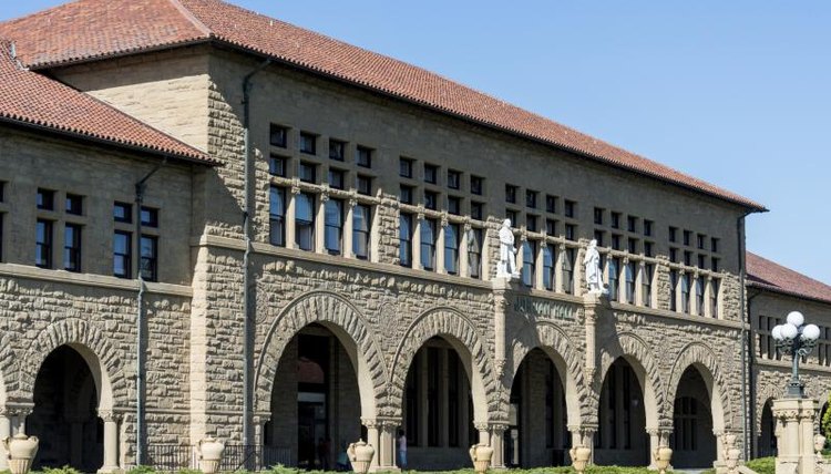 The main quadrangle on Stanford University's campus.