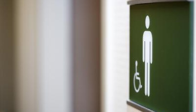 Public restroom sign