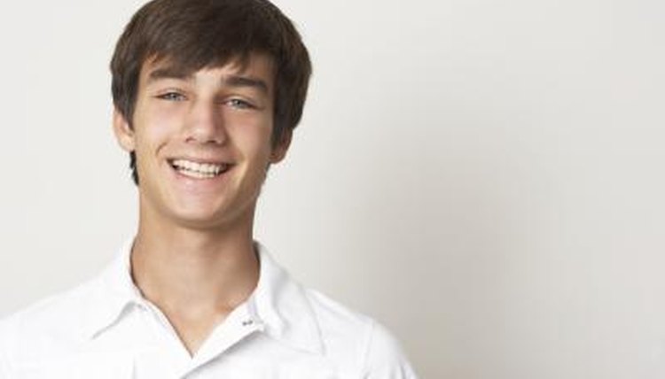 smiling 17 year old teenager