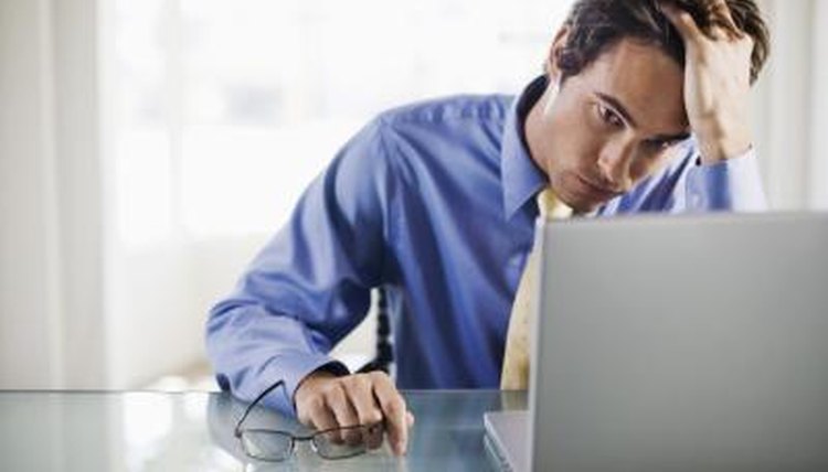 A man realizes he has fallen for a computer scam
