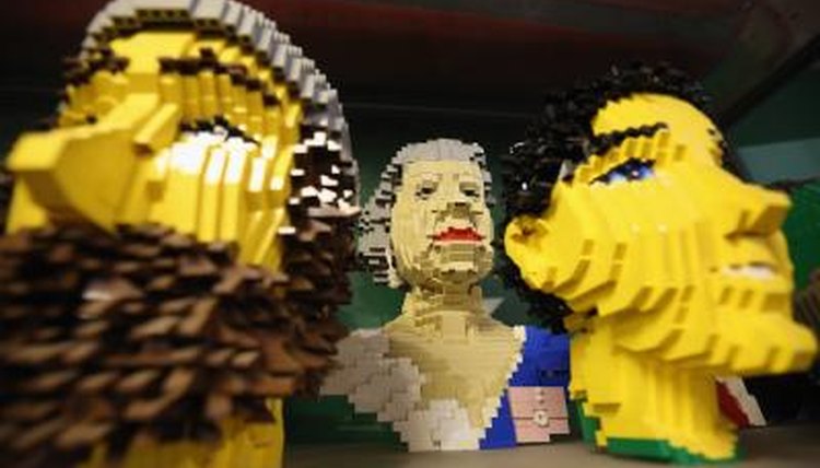 Characters created out of Lego blocks