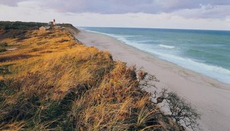 The beach at Cape Cod, Massachusetts, is an example of the coastline in the New England Colonies.