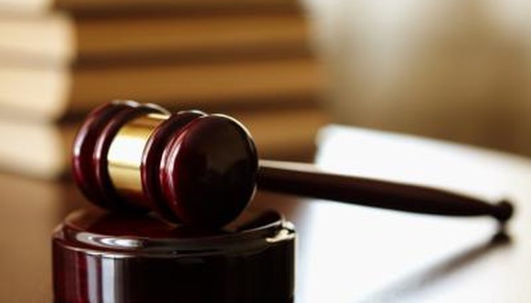 Gavel in court room