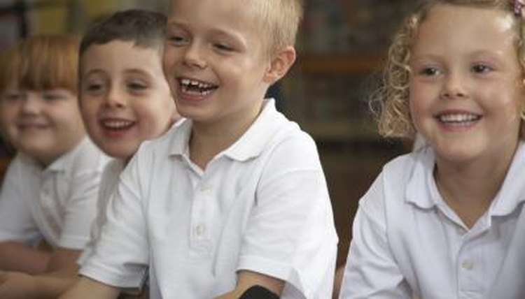 first graders in class