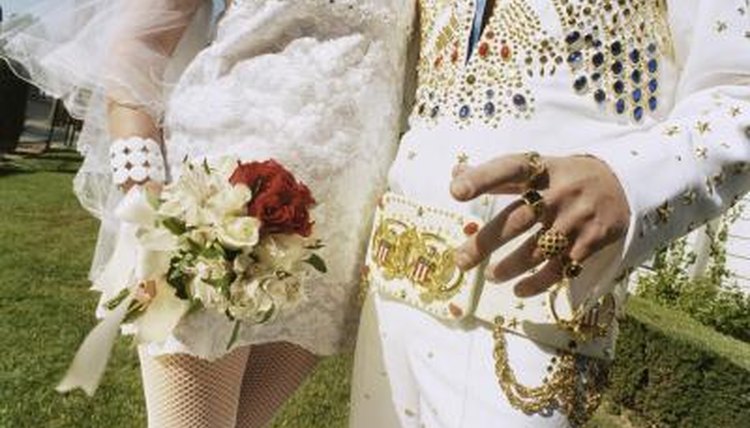 Bride with Elvis groom