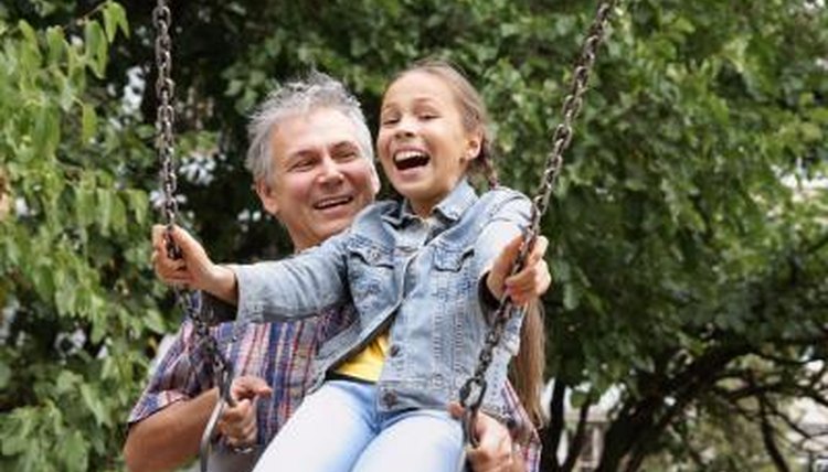 Father and daughter at playground