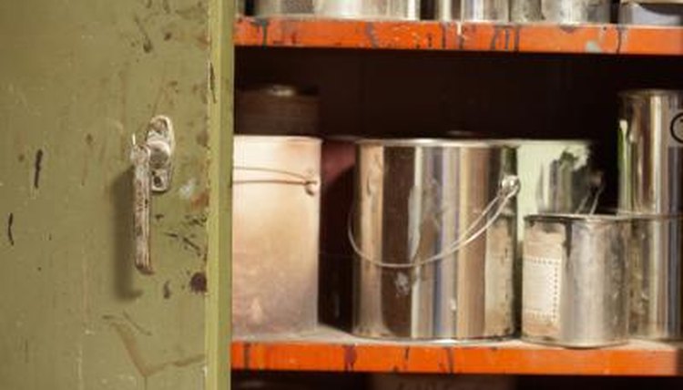 Assorted painting supply buckets
