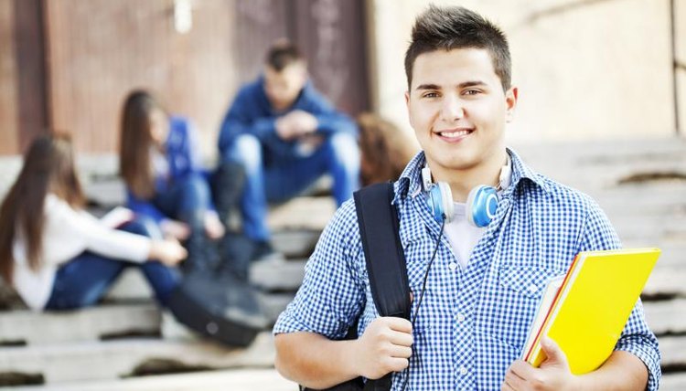 Smiling student on campus