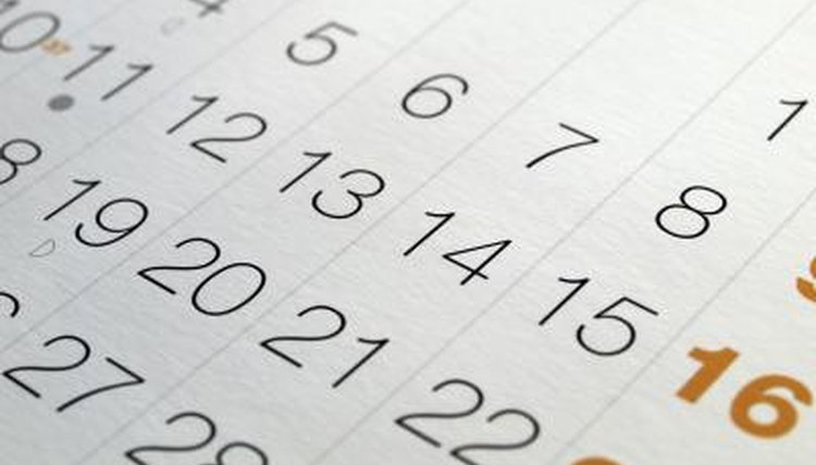 Monthly calendar