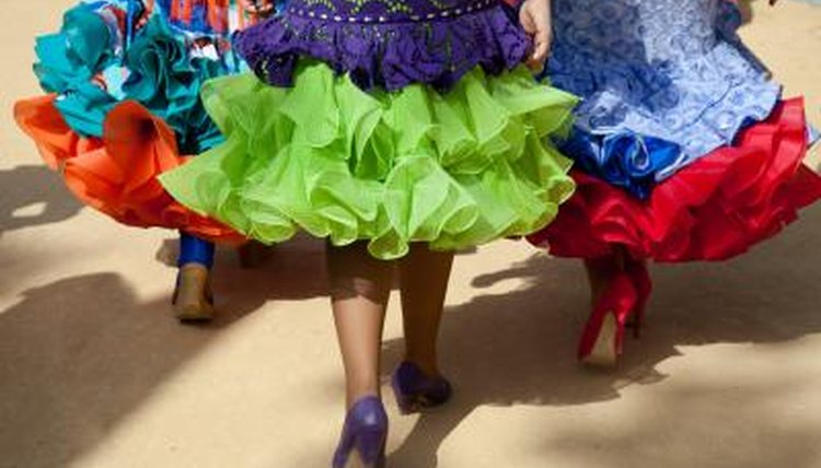 Flamenco dresses in Andalusia, Spain.