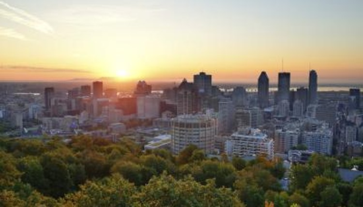 View overlooking the city of Montreal