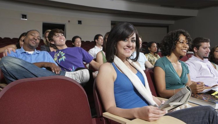 Classroom lecture hall filled with students