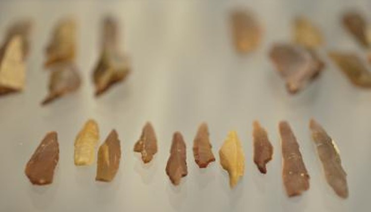 Flint stones created by prehistoric humans