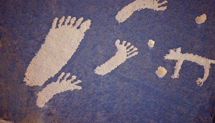Close-up of cave painting