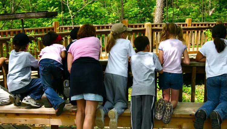 Students on a field trip.