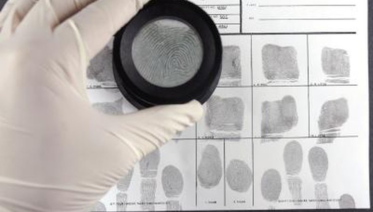 Police finger print investigation