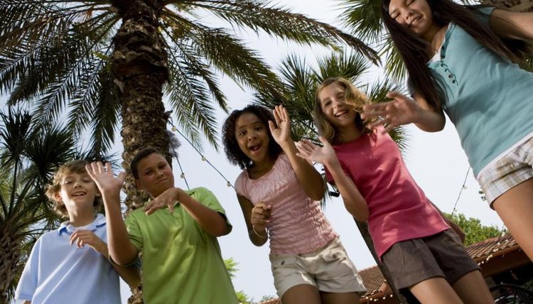 Teenagers dancing.