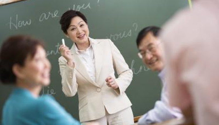 Teacher in an English language class.