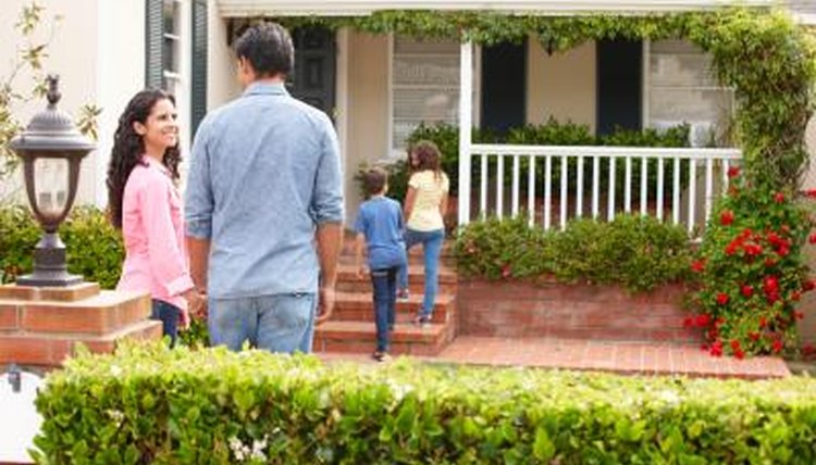Family walking in to home