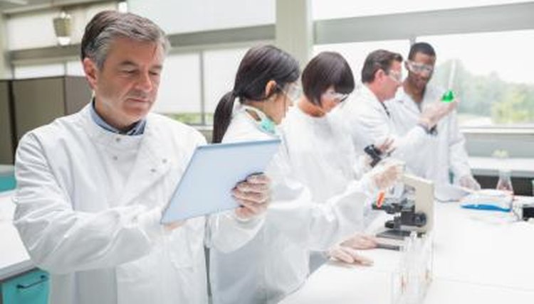 Chemists in a laboratory