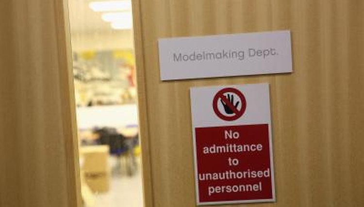 Entrance to model making studio
