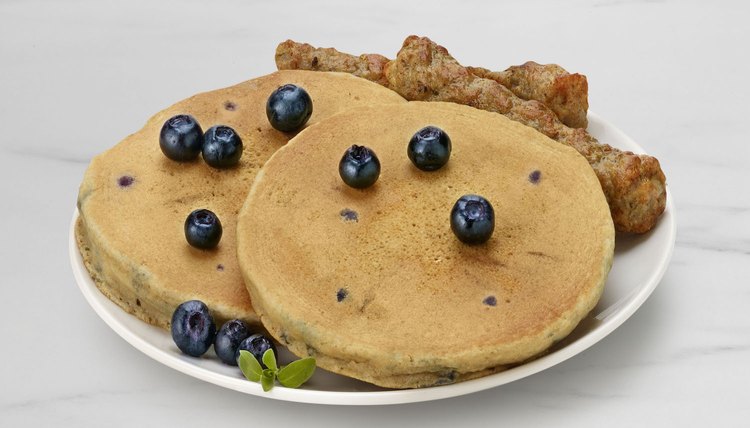 Jenny Craig blueberry pancakes and sausage
