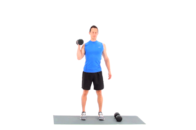 Challenge your core strength with single-arm exercises.