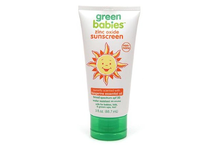 Green Babies Zinc Oxide Sunscreen Sweetly Scented with Tangerine Essential Oil, SPF 30.