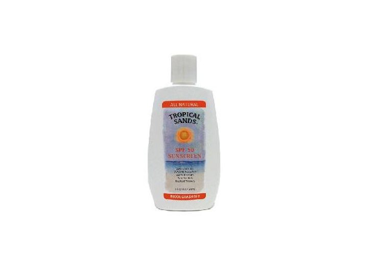 Tropical Sands Sunscreen, SPF 50.