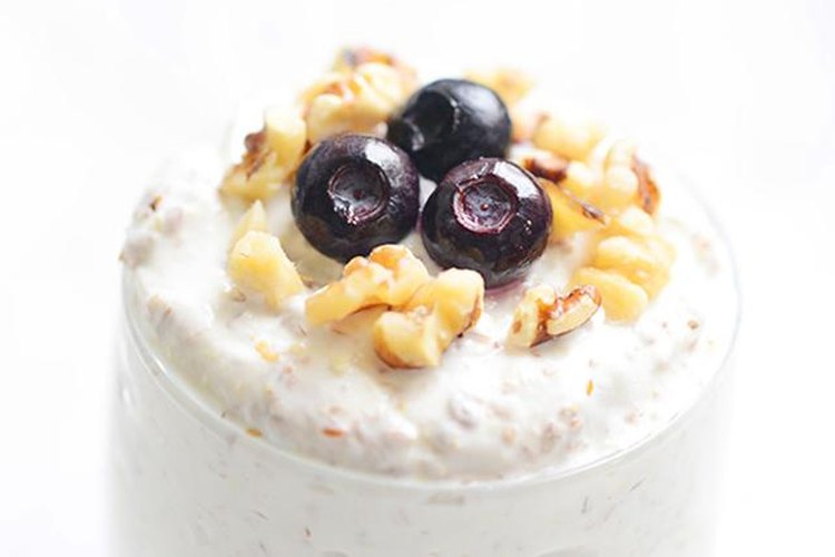 Yogur con semillas de lino.