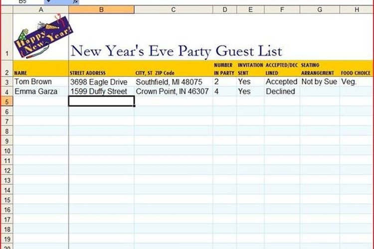 event guest list planner